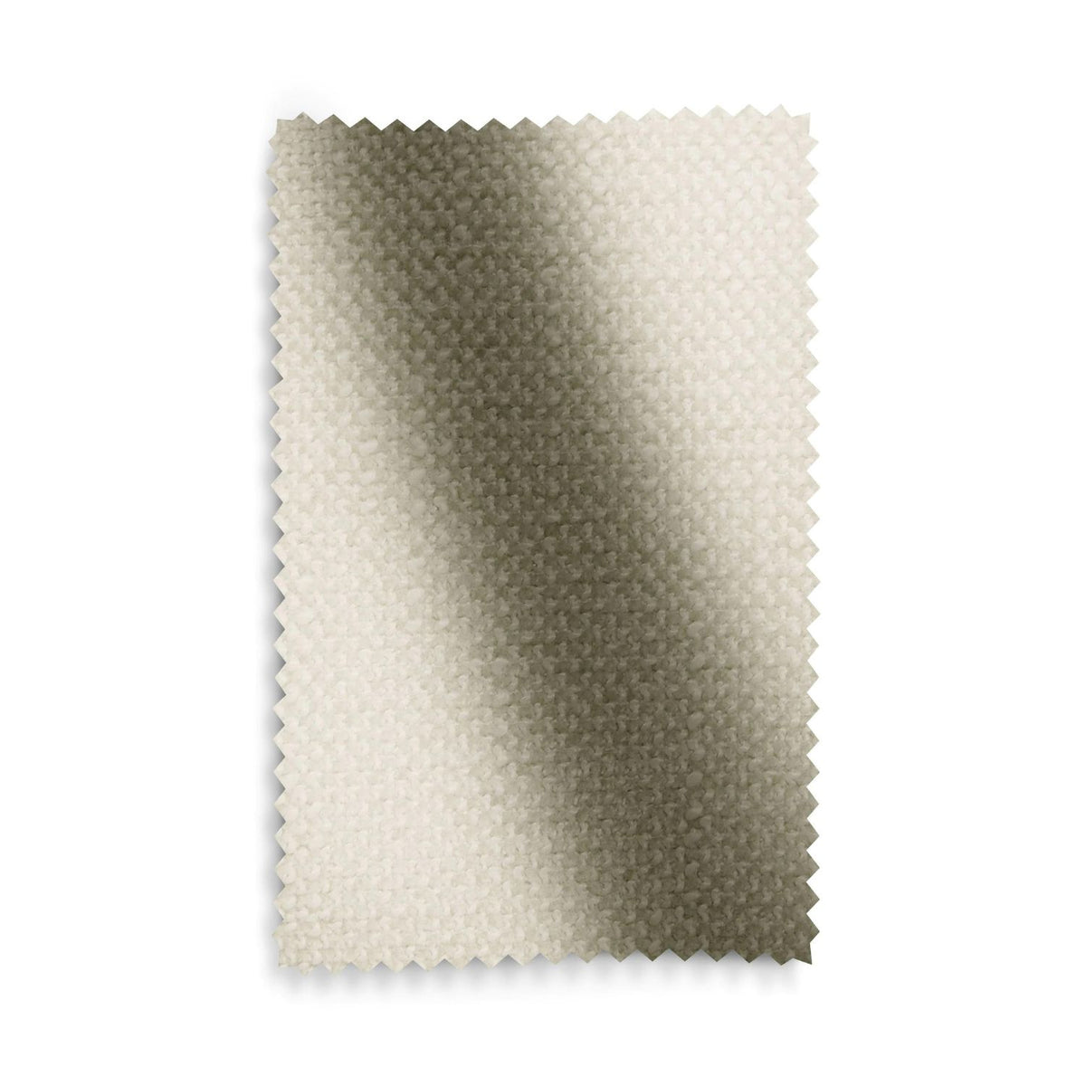 Textile swatch with gradient color from beige to brown on a white background