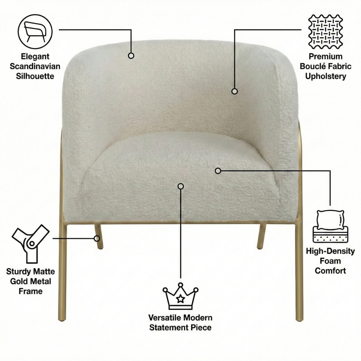 Stylish Jacob Barrel Back Accent Chair