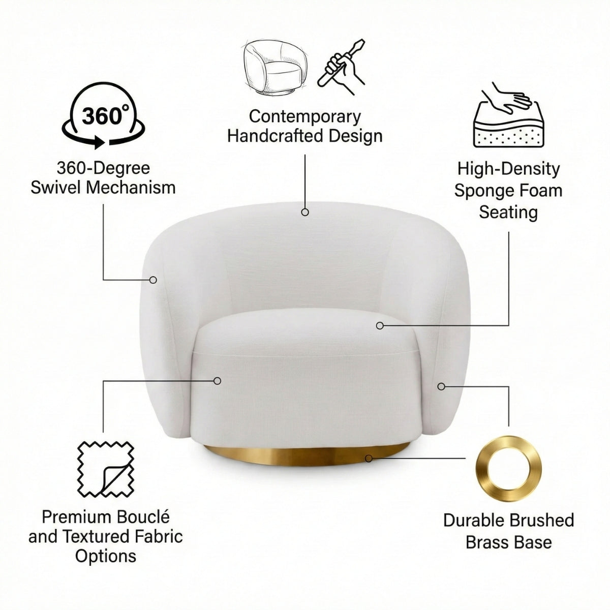 Brok 360° Swivel Armchair