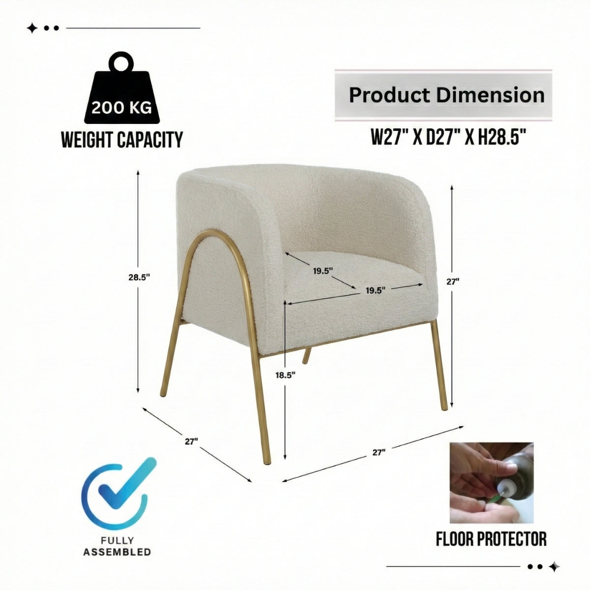 Stylish Jacob Barrel Back Accent Chair