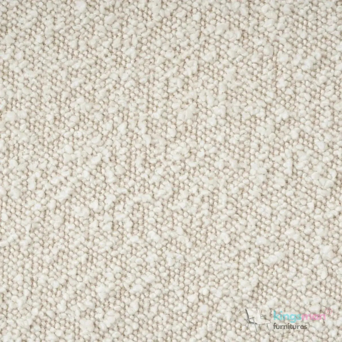Brok 360° Swivel Chair - Ivory Boucle Fabric, Brass Base, Modern Elegant Design, Cozy Comfort Kingsman Furnitures