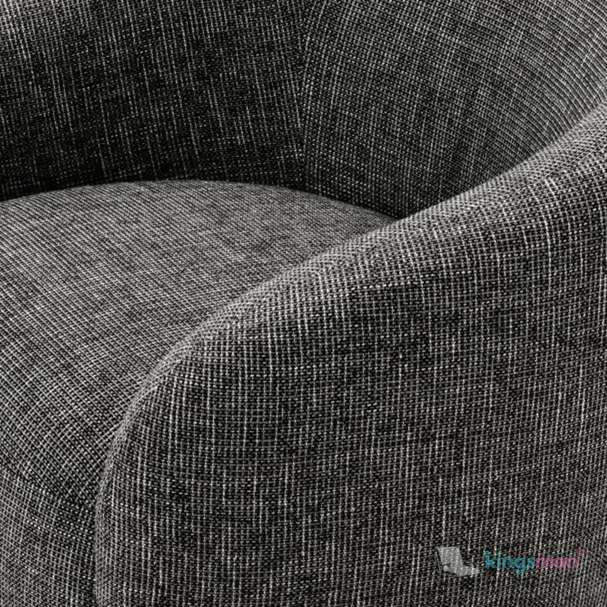 Brok 360° Swivel Chair - Ivory Boucle Fabric, Brass Base, Modern Elegant Design, Cozy Comfort Kingsman Furnitures