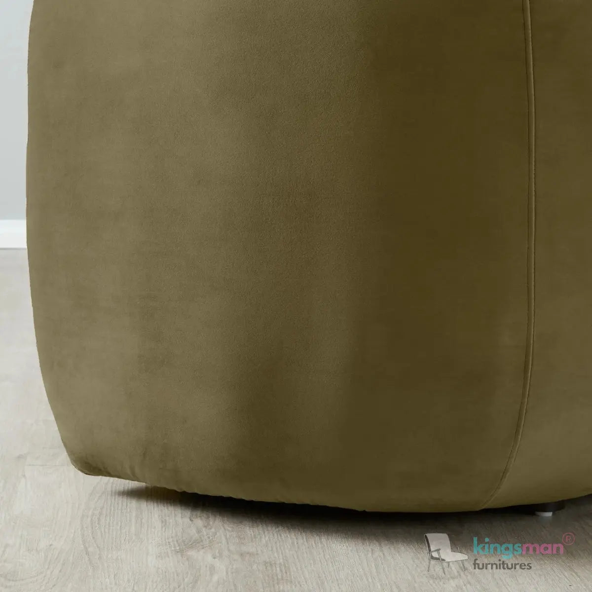 Everbe 3 Seater Sofa - Boucle & Velvet, Mid-Century Luxe, High-Resilience Foam, Meranti Wood Frame Kingsman Furnitures