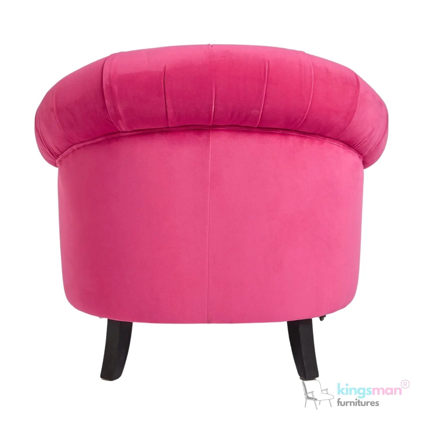Jesper Armchair - Classic Buttoned Backrest with Teak Wood Castor Legs Kingsman Furnitures