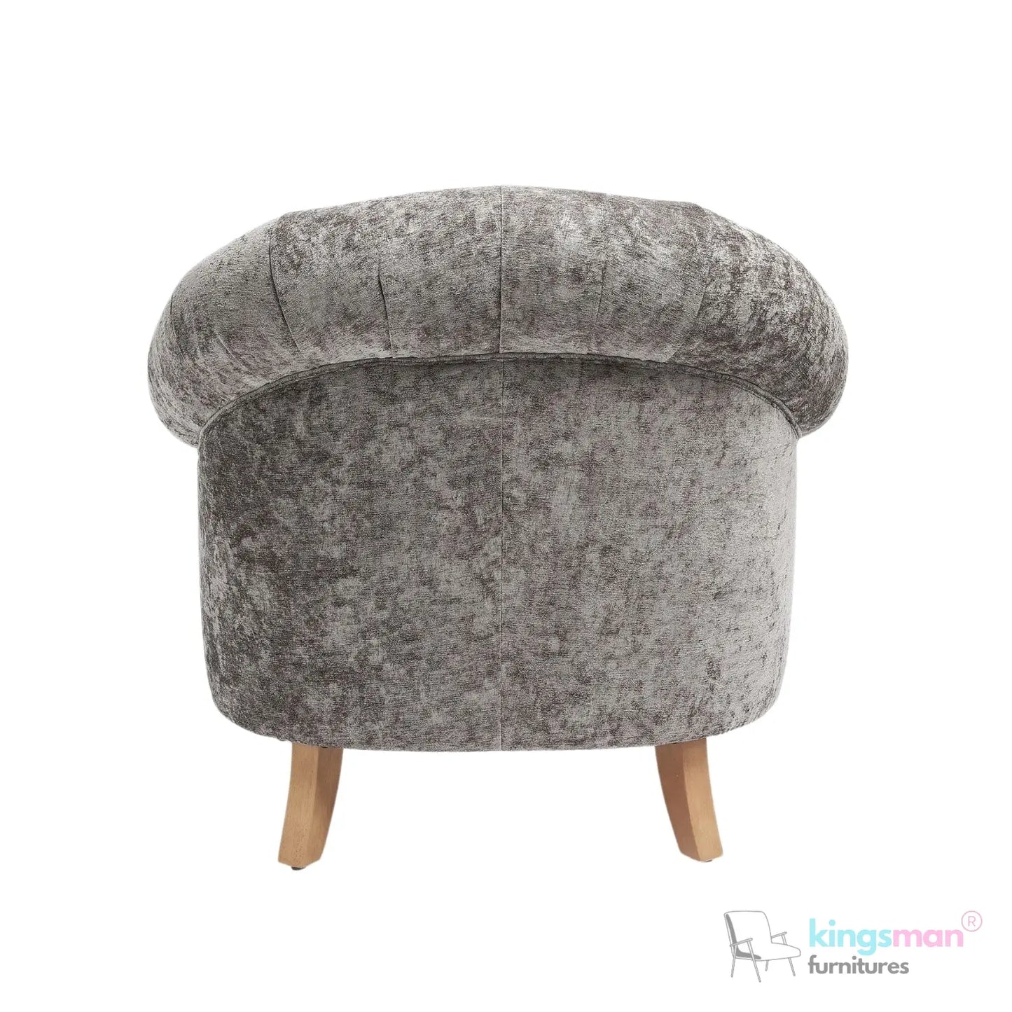 Jesper Armchair - Classic Buttoned Backrest with Teak Wood Castor Legs Kingsman Furnitures