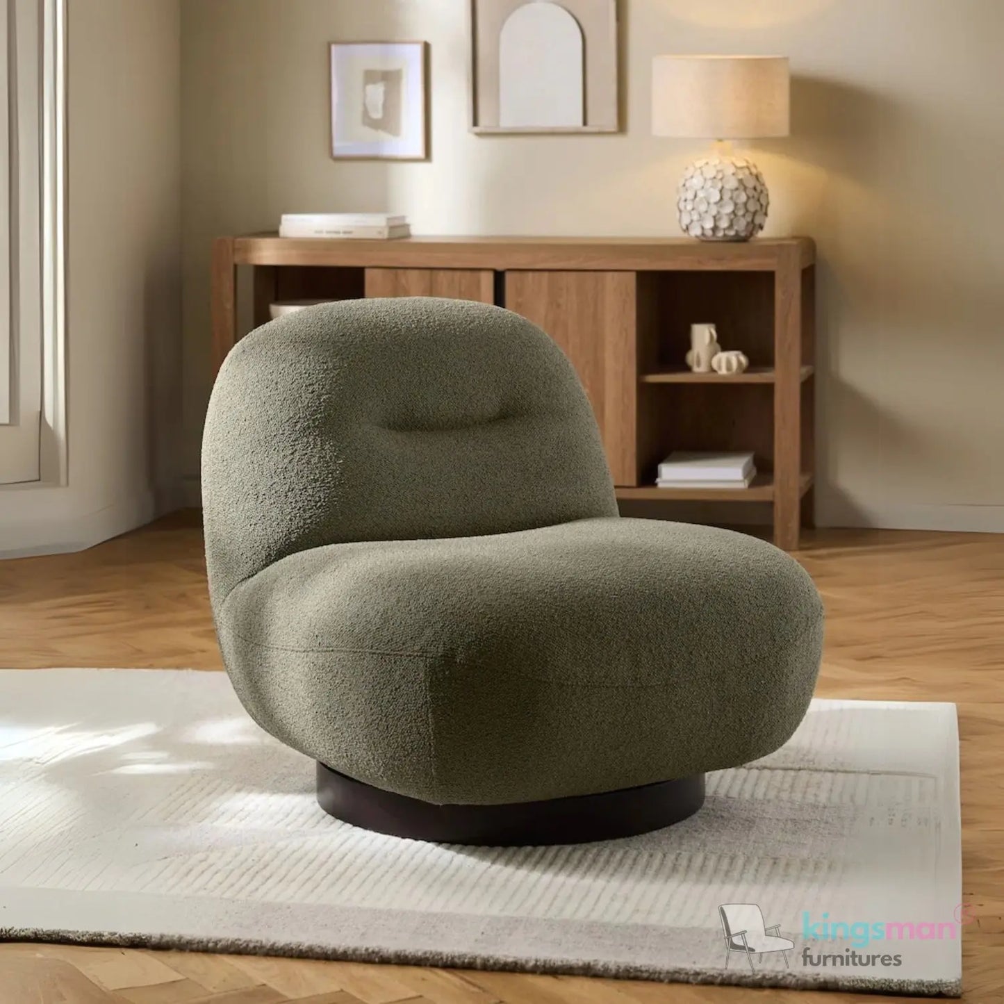 Otis Swivel 360 Degree Luxury Accent Chair - Modern Design Kingsman Furnitures