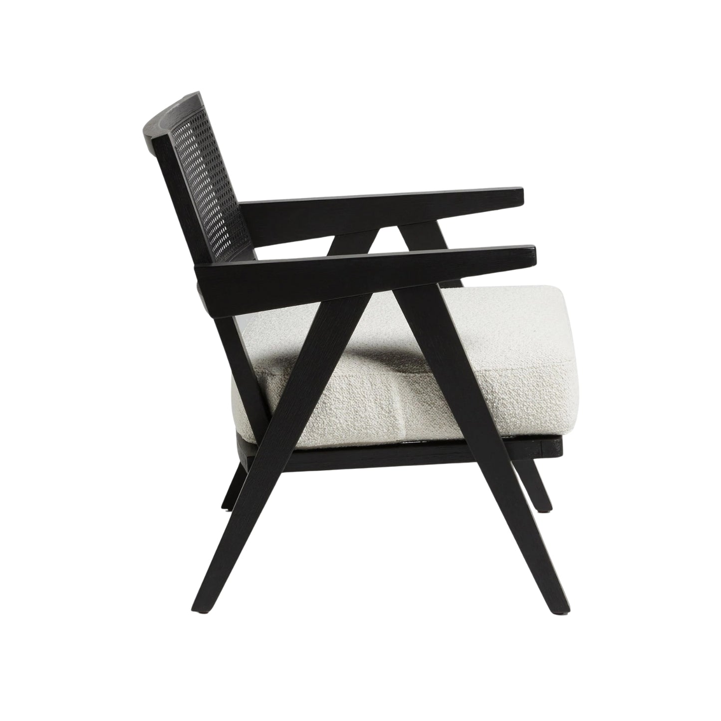 Abel Rattan Accent Chair - Black Met Effect