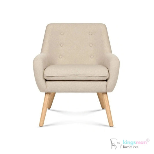 Acme Armchair - Stylish Jute Fabric Chair - Kingsman Furnitures