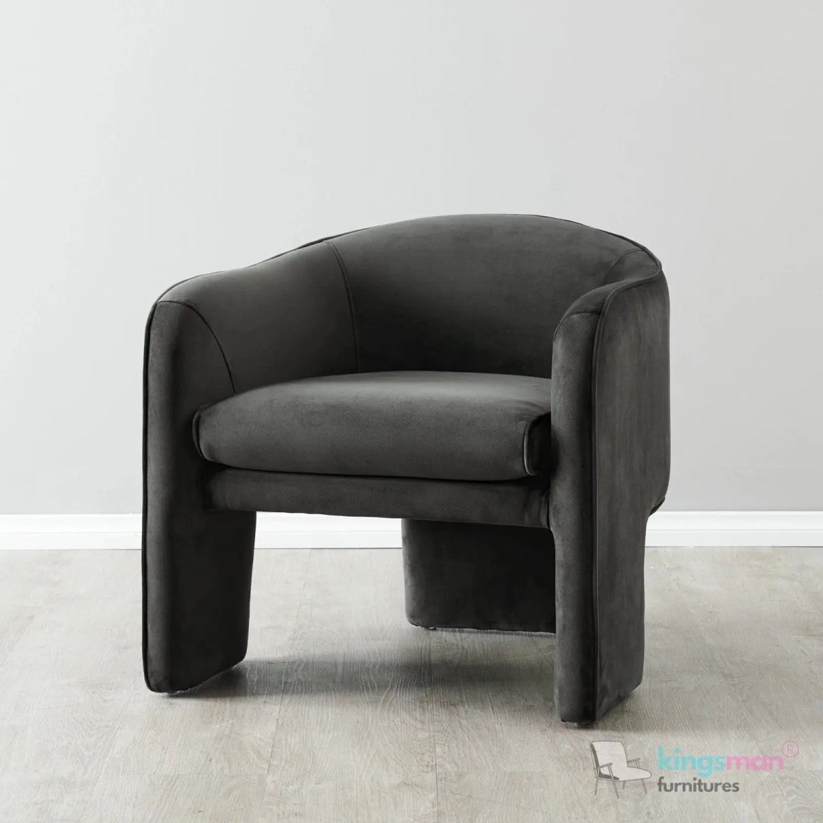 Asther Cream Bouclé Armchair – Contemporary Design with Plush Comfort and Elegant Texture - Kingsman Furnitures