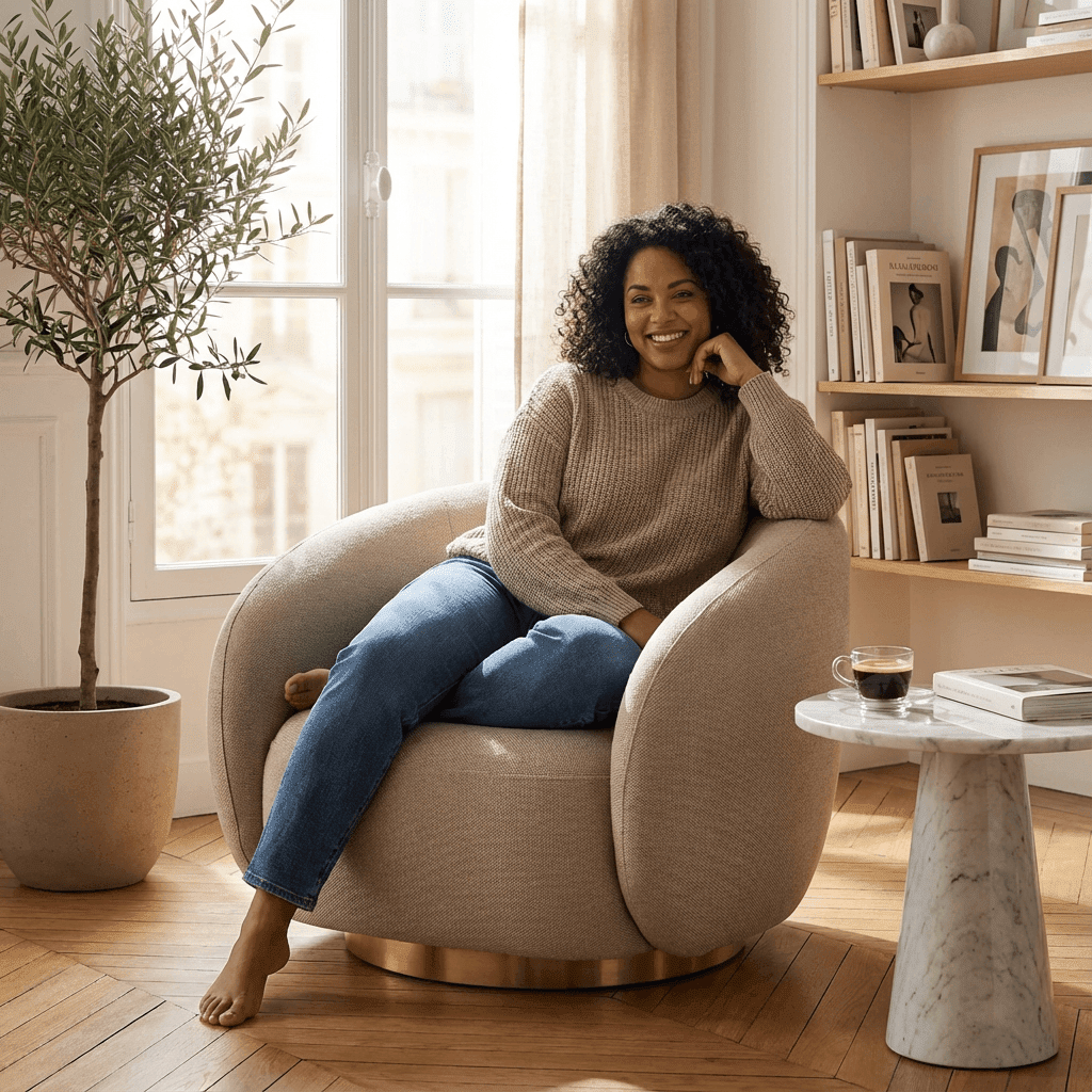 Brok 360° Swivel Armchair - Modern Living Room Furniture | Kingsman - Kingsman Furnitures