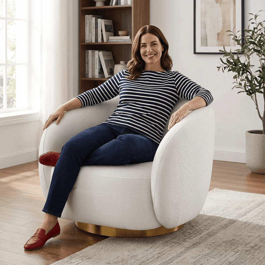 Brok 360° Swivel Armchair - Modern Living Room Furniture | Kingsman - Kingsman Furnitures