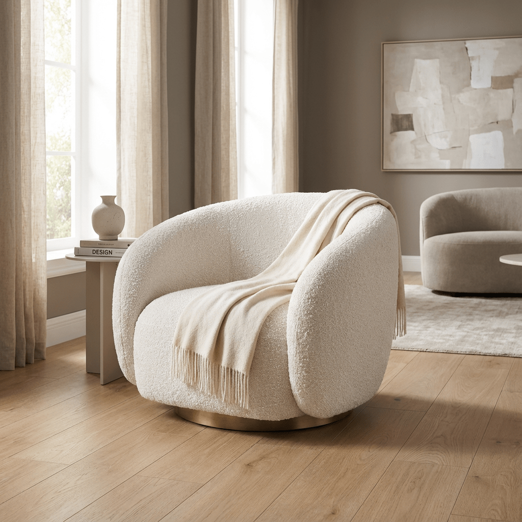Brok 360° Swivel Armchair - Modern Living Room Furniture | Kingsman - Kingsman Furnitures