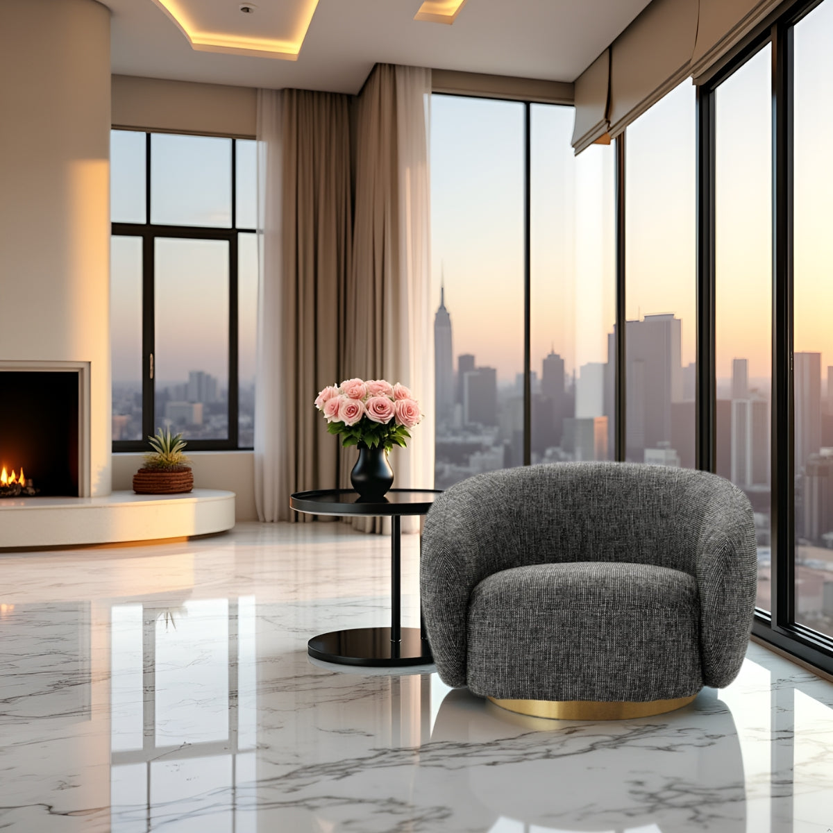 Brok 360° Swivel Chair - Modern Elegance & Comfort
