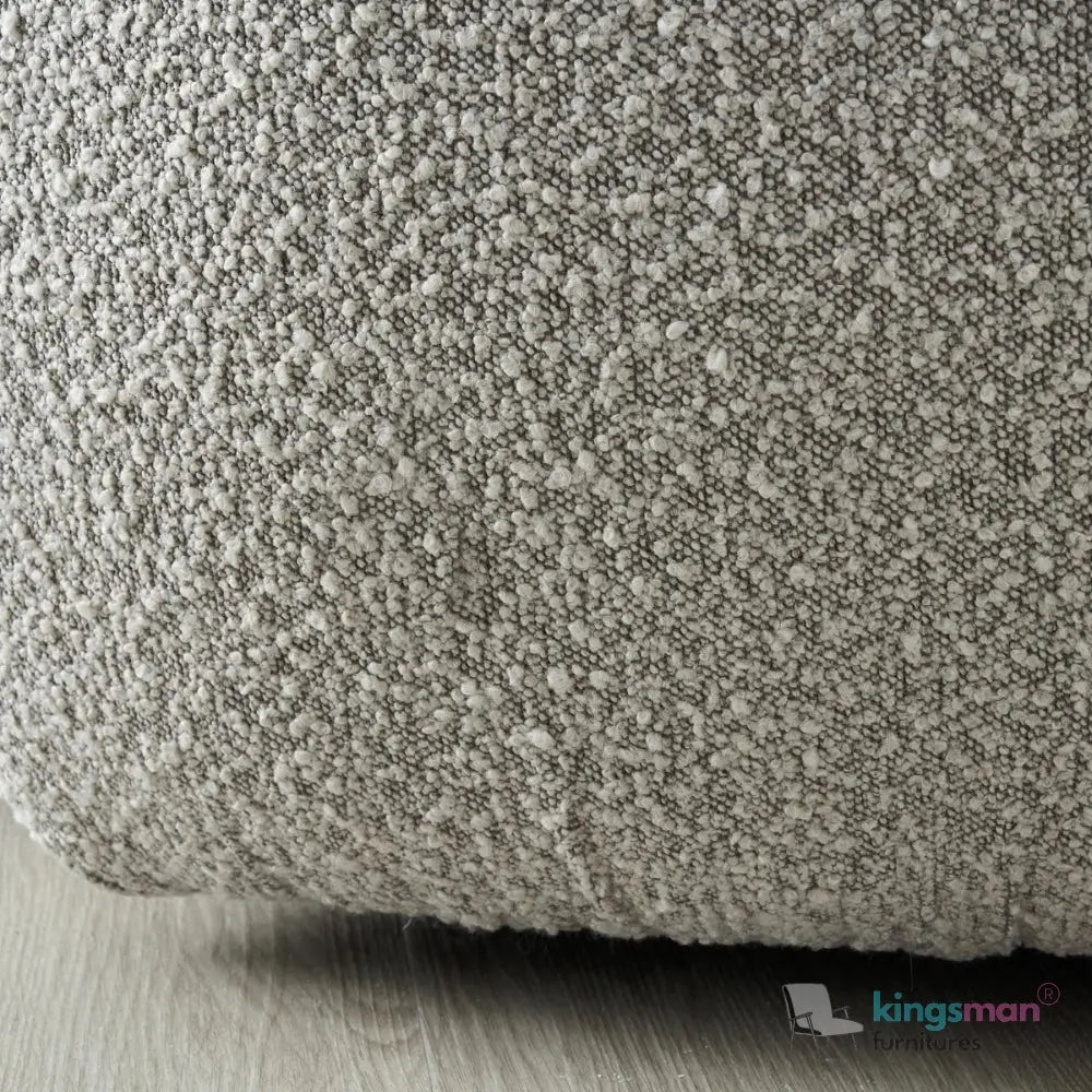 Cream Boucle Curved 3 Seater Sofa | Everbe Luxe Design - Kingsman Furnitures