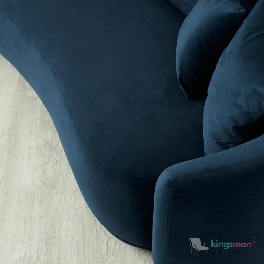 Cream Boucle Curved 3 Seater Sofa | Everbe Luxe Design - Kingsman Furnitures