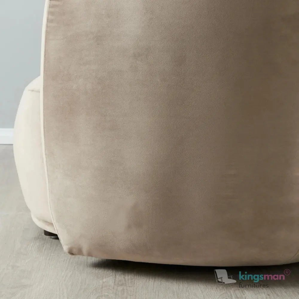 Cream Boucle Curved 3 Seater Sofa | Everbe Luxe Design - Kingsman Furnitures