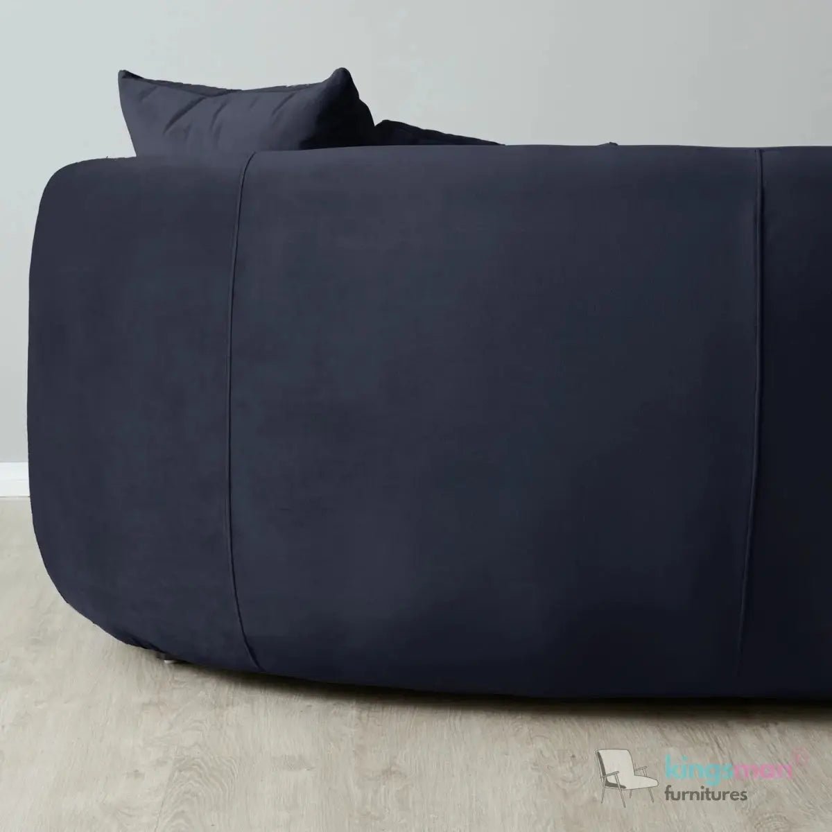 Cream Boucle Curved 3 Seater Sofa | Everbe Luxe Design - Kingsman Furnitures