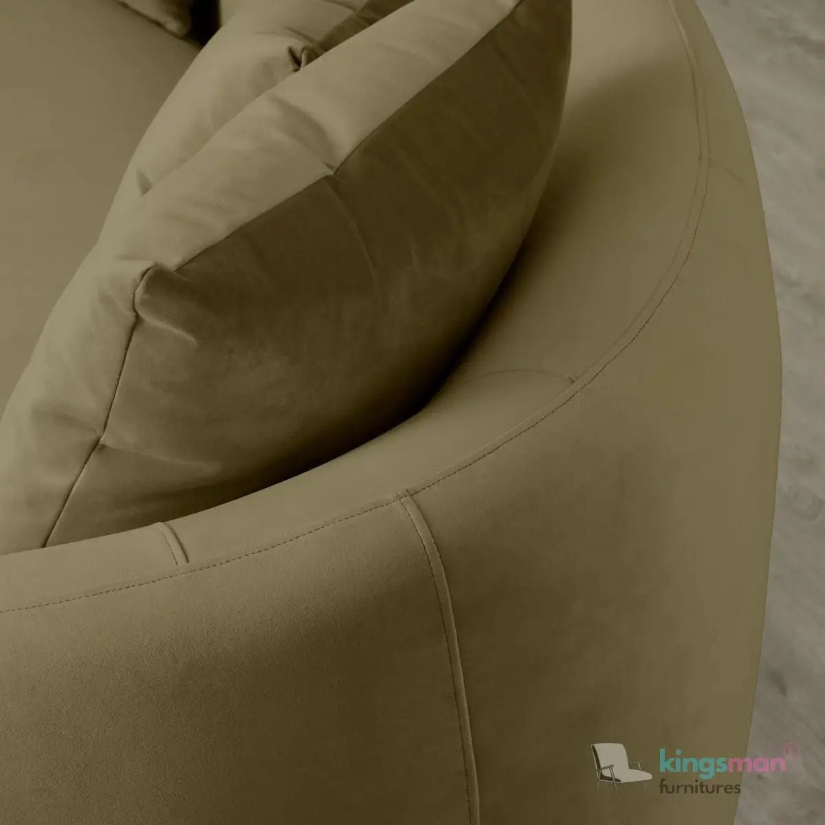 Cream Boucle Curved 3 Seater Sofa | Everbe Luxe Design - Kingsman Furnitures