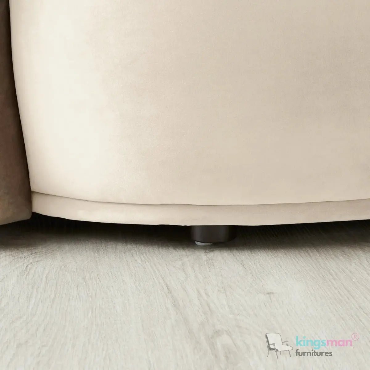 Cream Boucle Curved 3 Seater Sofa | Everbe Luxe Design - Kingsman Furnitures