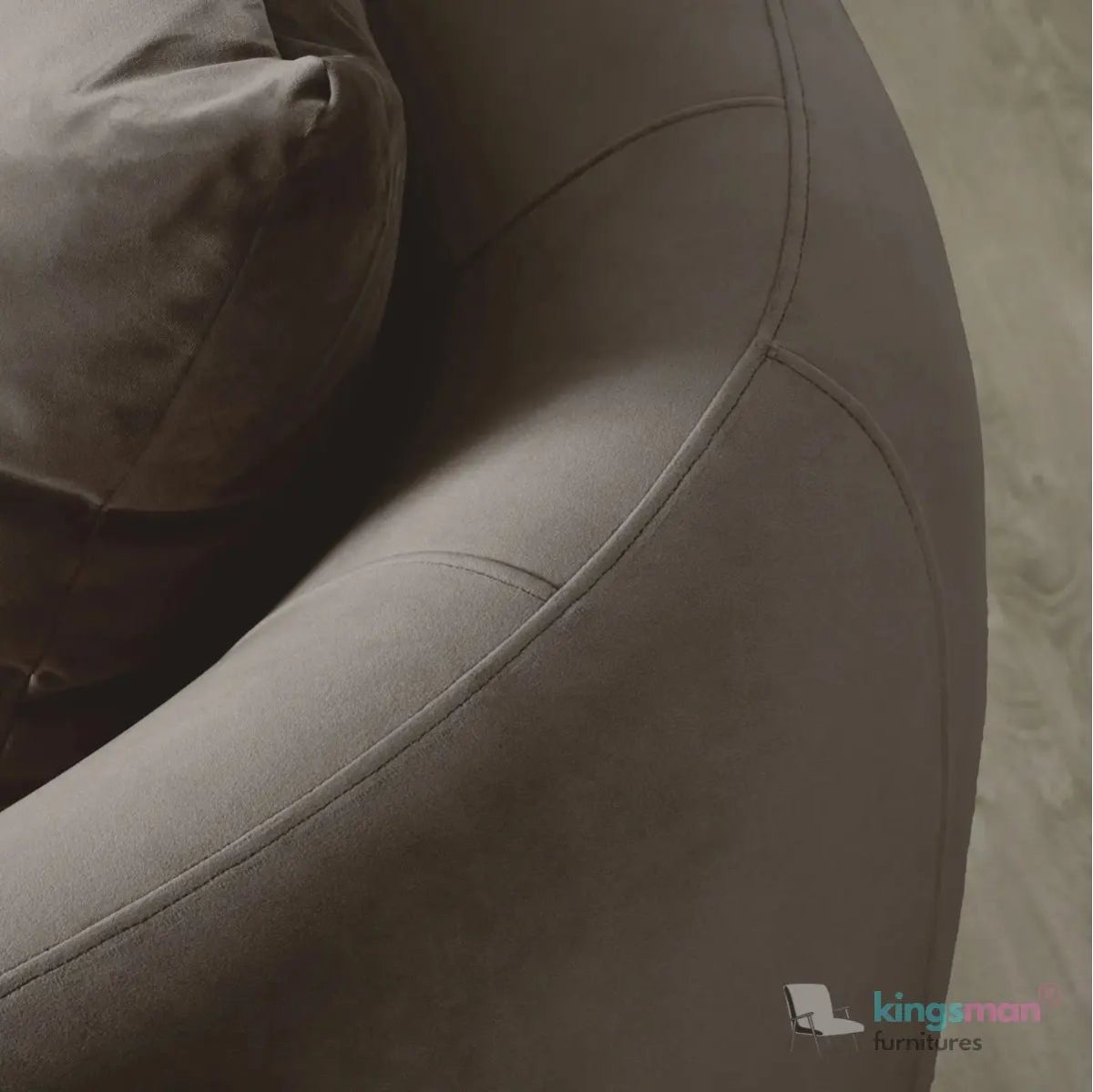 Everbe Cream Boucle Curve 2 Seater Sofa - Luxurious Comfort - Kingsman Furnitures