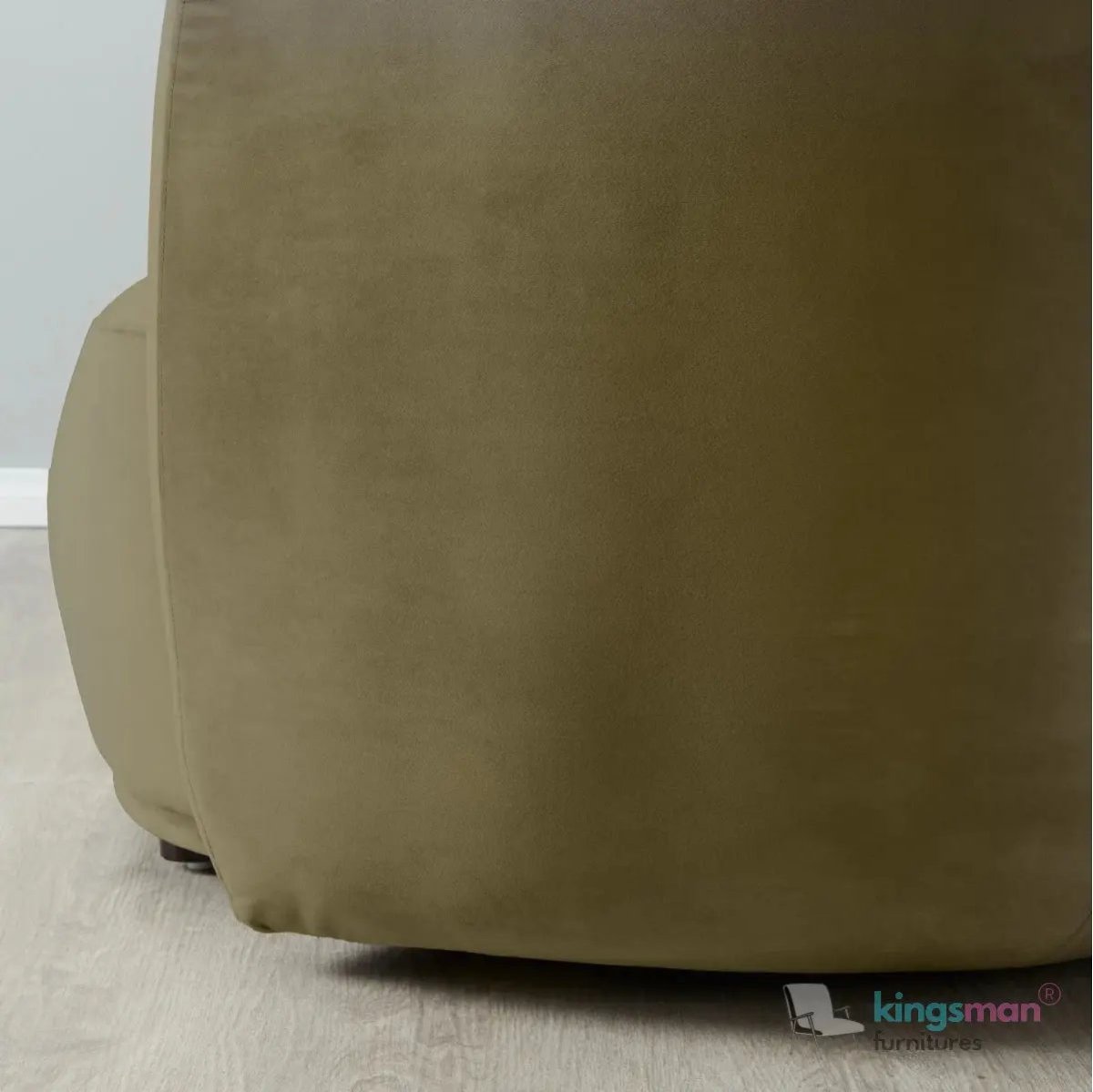 Everbe Cream Boucle Curve 2 Seater Sofa - Luxurious Comfort - Kingsman Furnitures