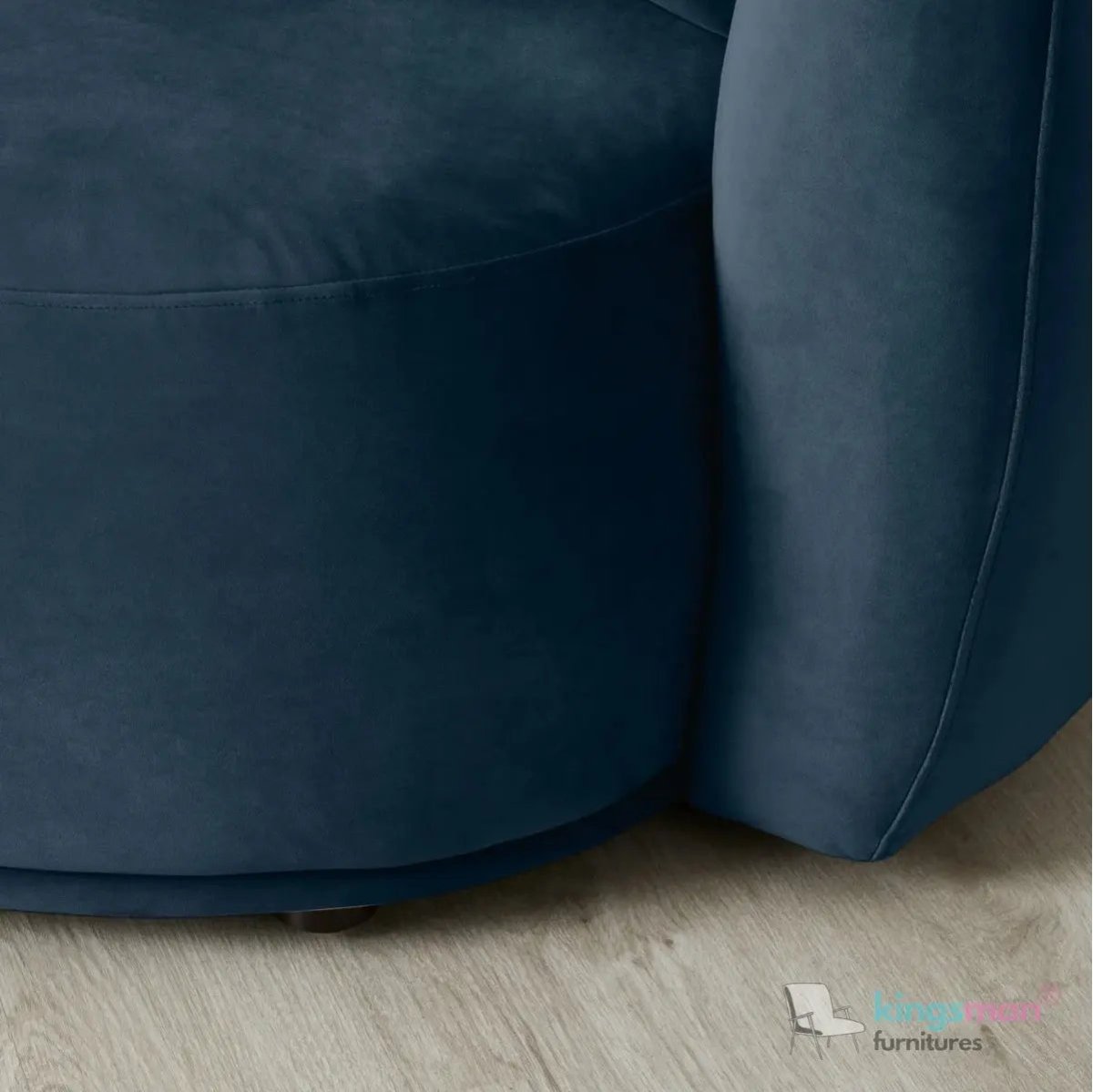 Everbe Cream Boucle Curve 2 Seater Sofa - Luxurious Comfort - Kingsman Furnitures