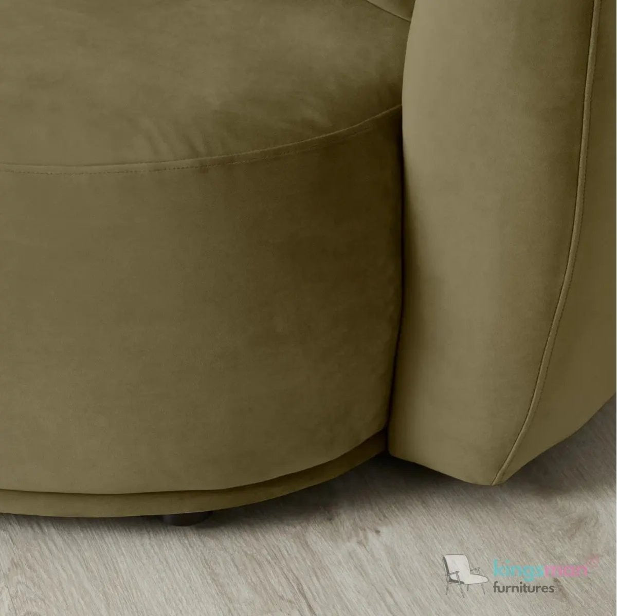 Everbe Cream Boucle Curve 2 Seater Sofa - Luxurious Comfort - Kingsman Furnitures