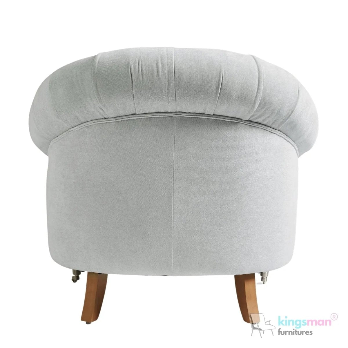 Jesper Chesterfield Brass Castor Legs Armchair | Elegant Comfort - Kingsman Furnitures