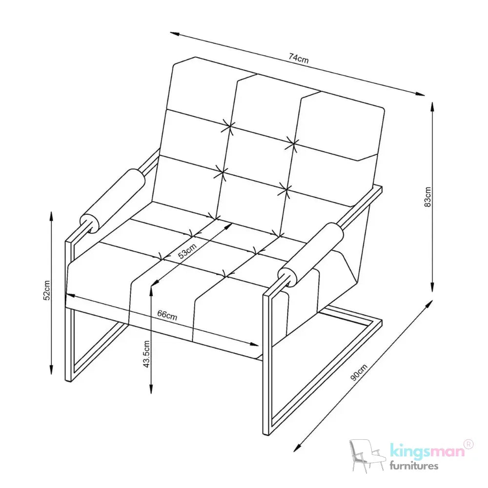 Kim Luxury Arm Chair - Kingsman Furnitures