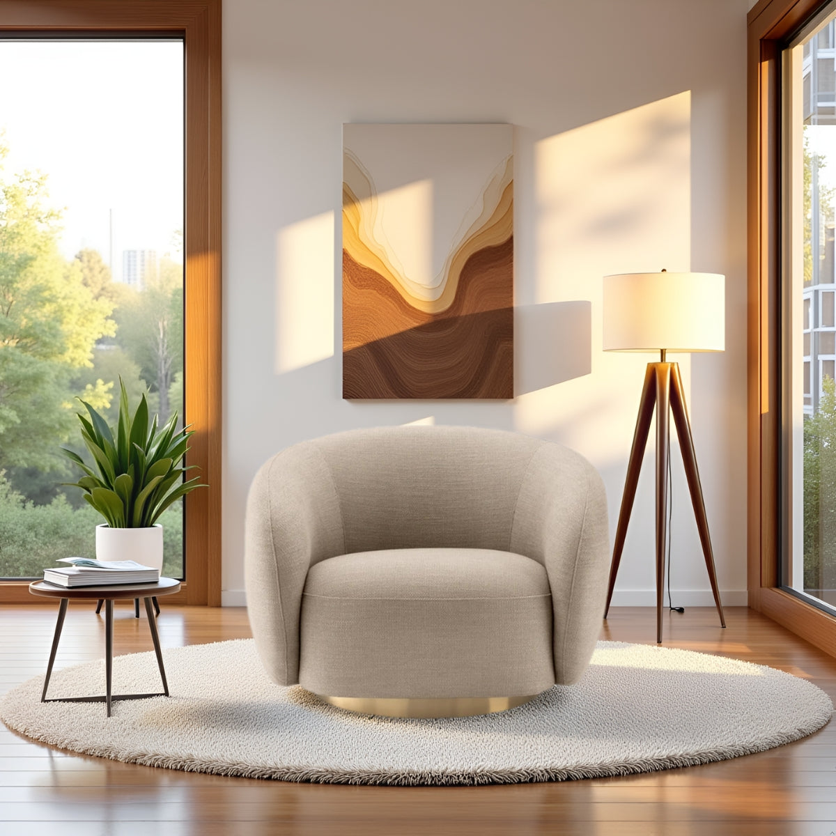 Brok 360° Swivel Chair - Modern Elegance & Comfort