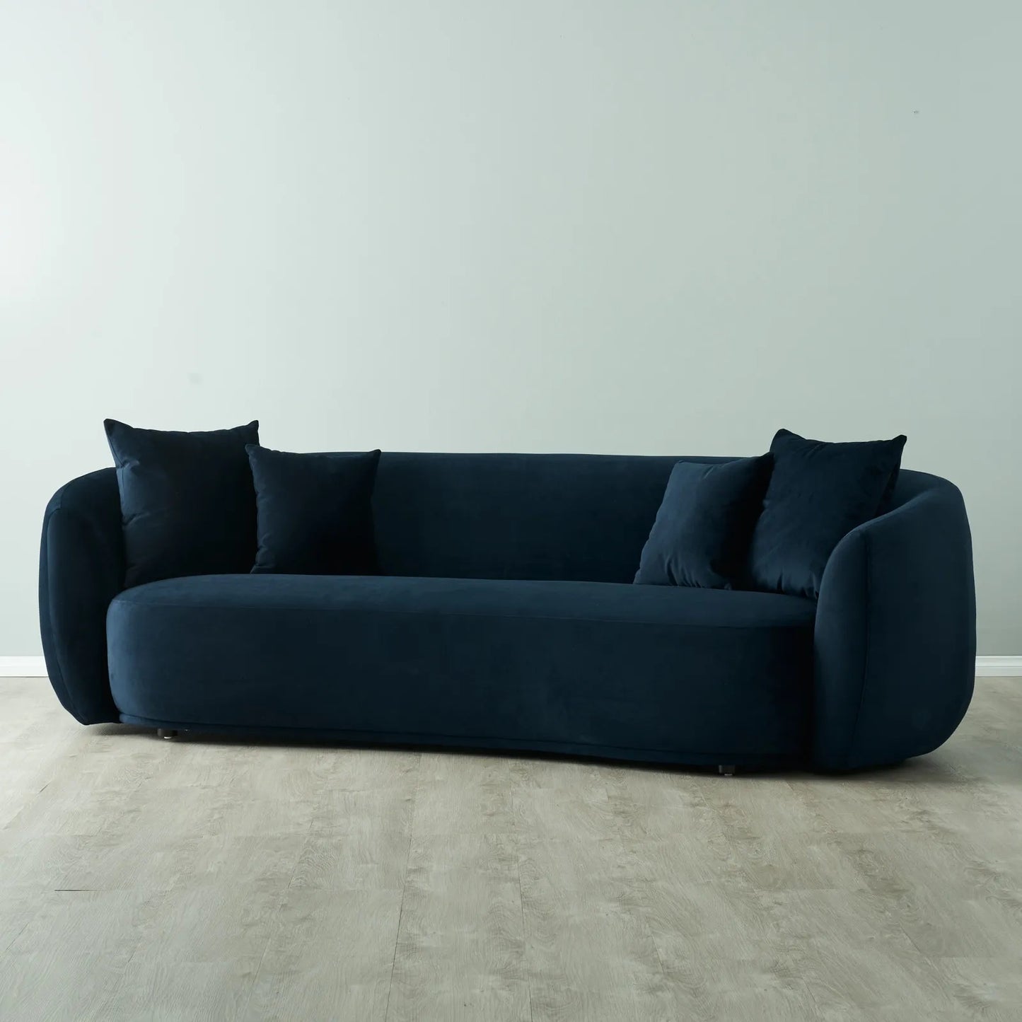 Everbe Midnight Navy Velvet 3 Seater Sofa