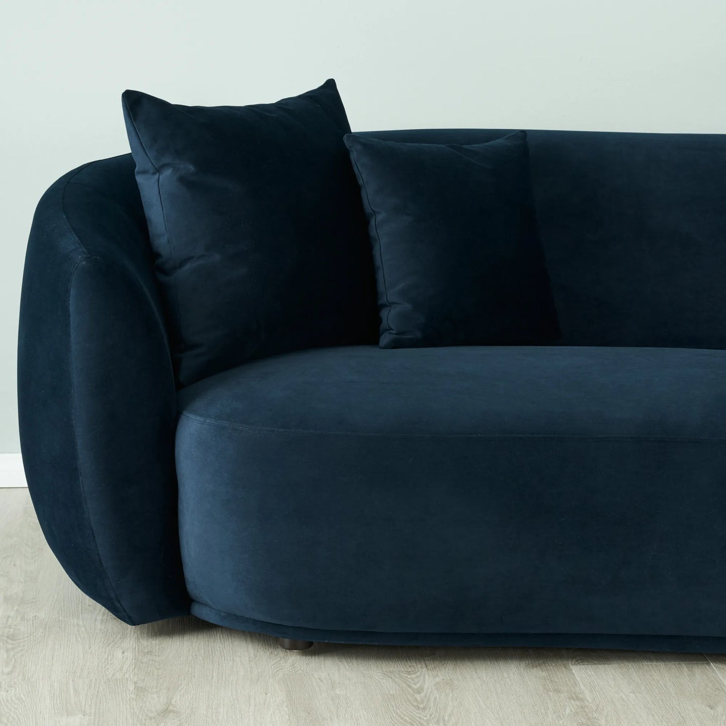 Everbe Midnight Navy Velvet 3 Seater Sofa