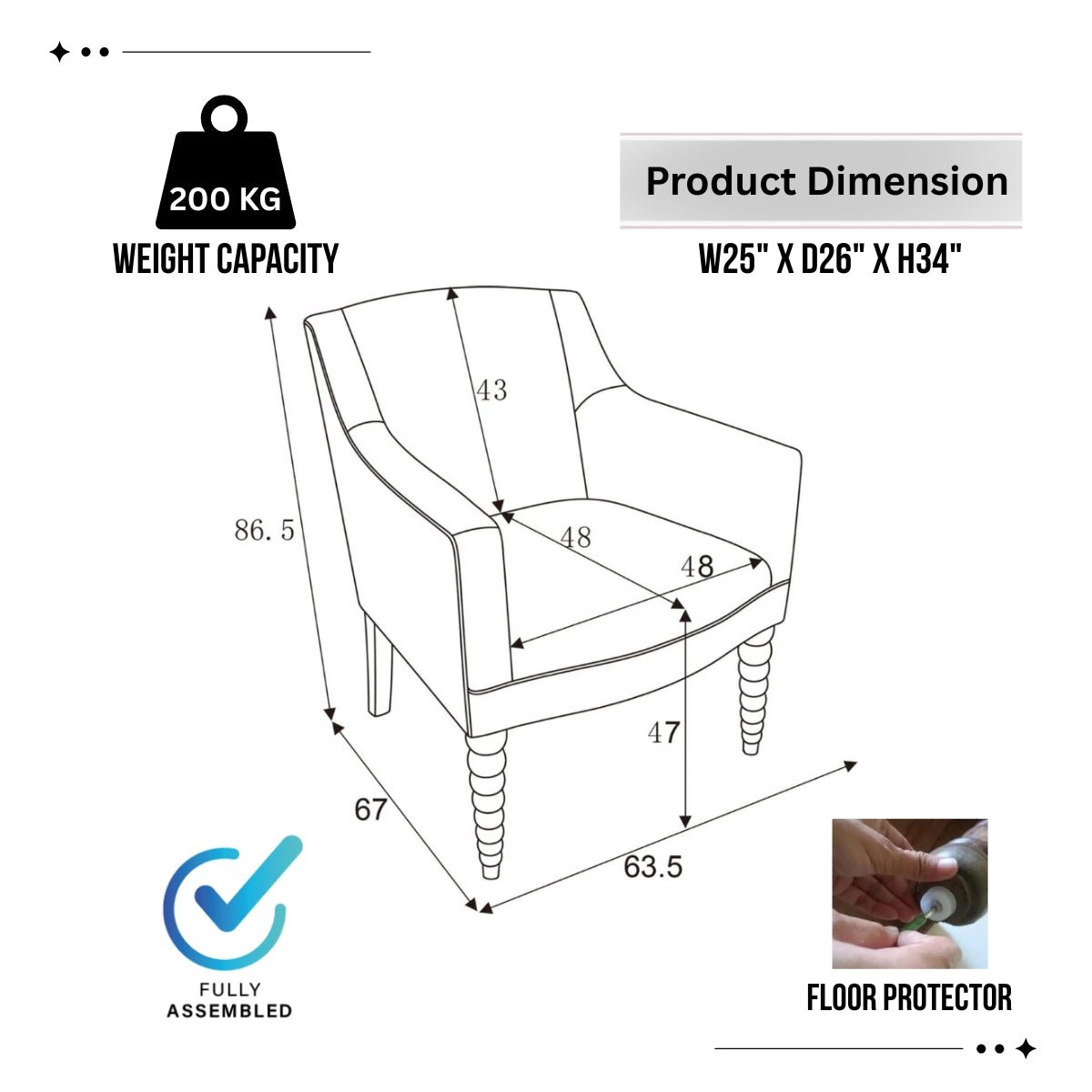 Mavrick Accent Chair - Kingsman Furnitures