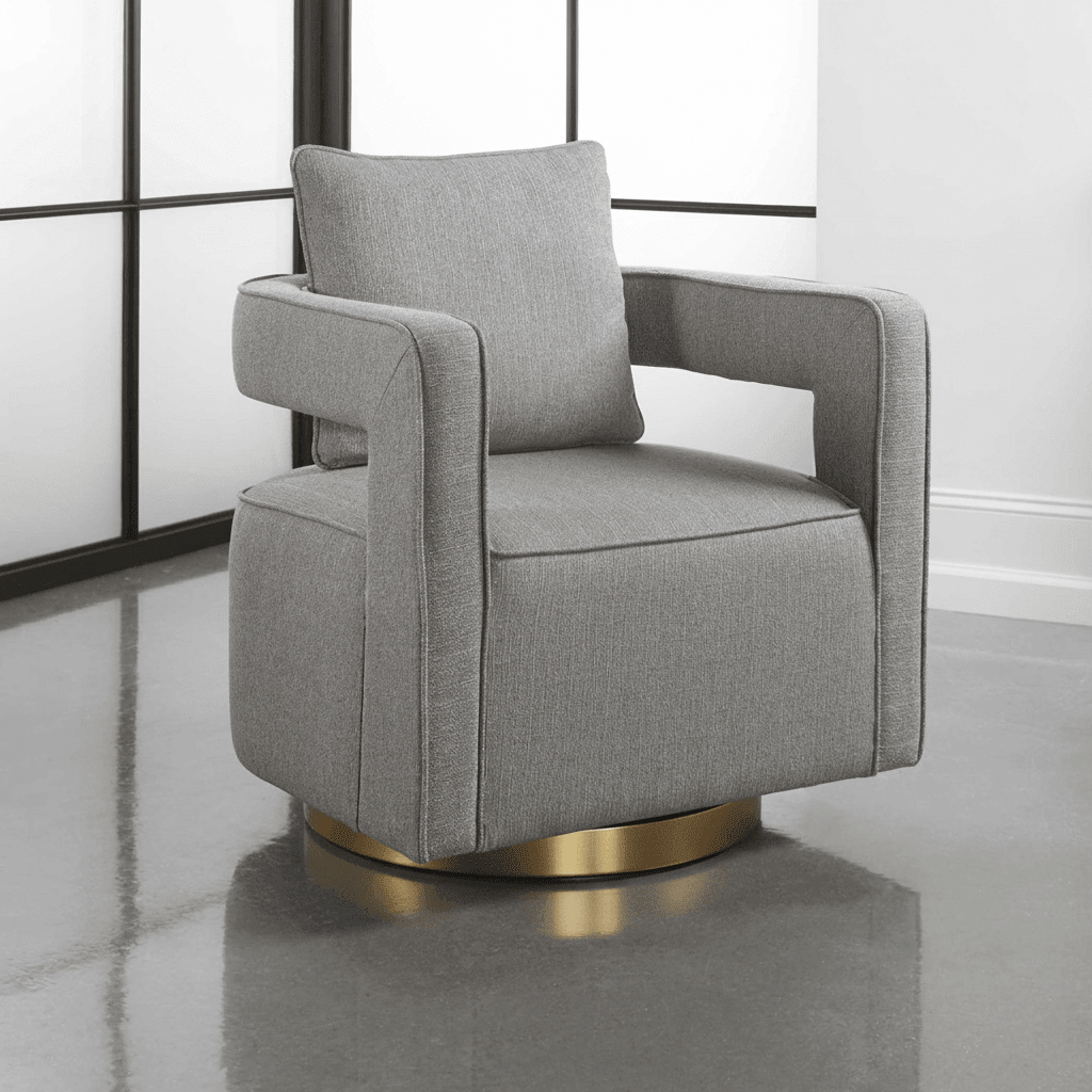 Nixon Swivel Accent Chair - Kingsman Furnitures