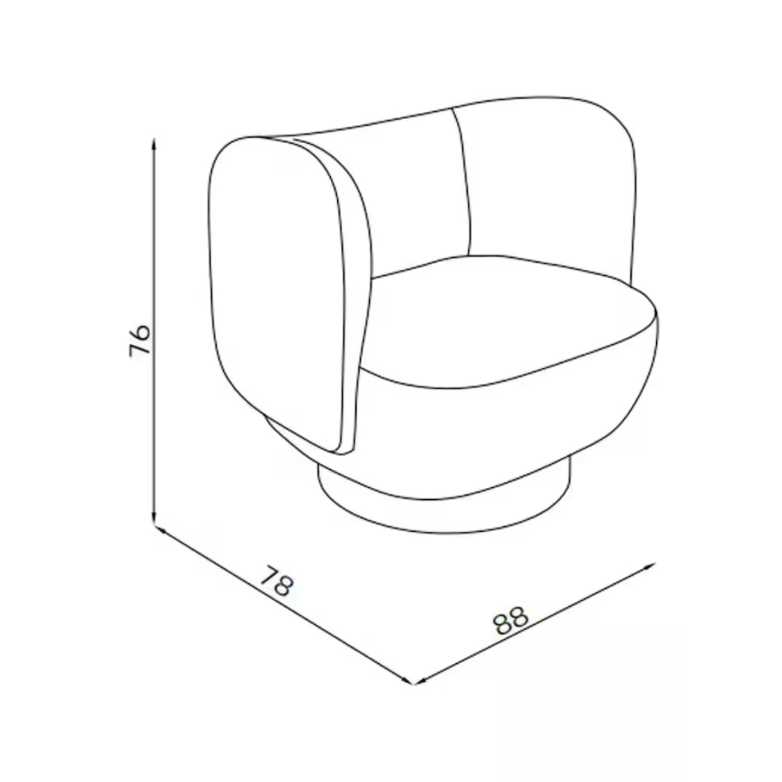 Nova Swivel Accent Chair - Kingsman Furnitures