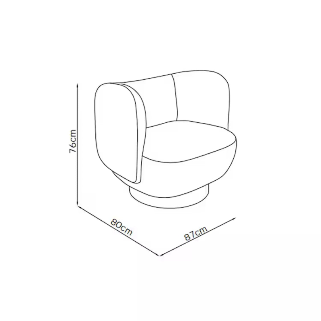 Nova Swivel Accent Chair - Kingsman Furnitures