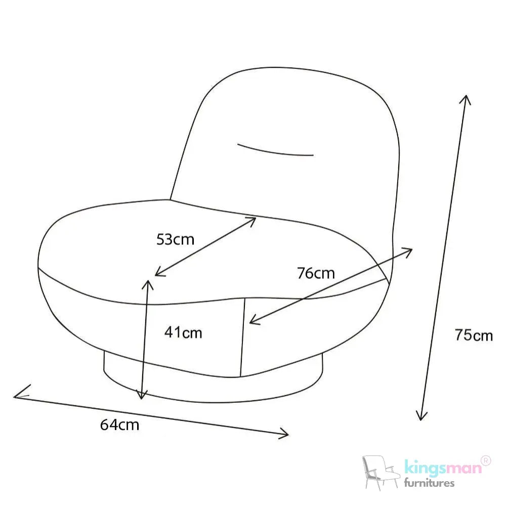 Otis Swivel 360 Degree Luxury Accent Chair - Modern Design - Kingsman Furnitures