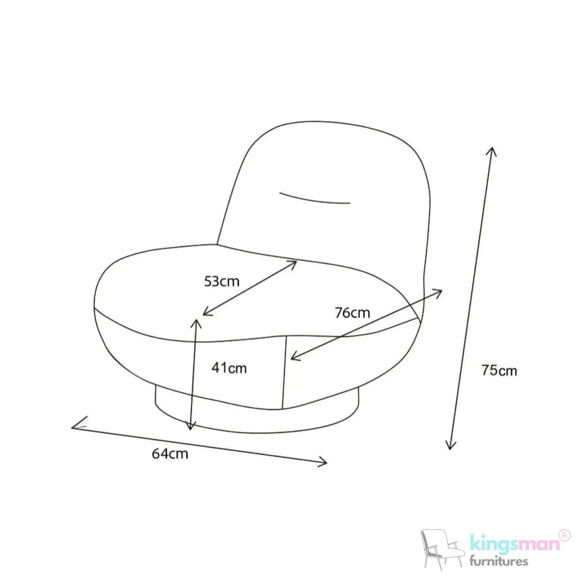 Otis Swivel 360 Degree Luxury Accent Chair - Modern Design - Kingsman Furnitures