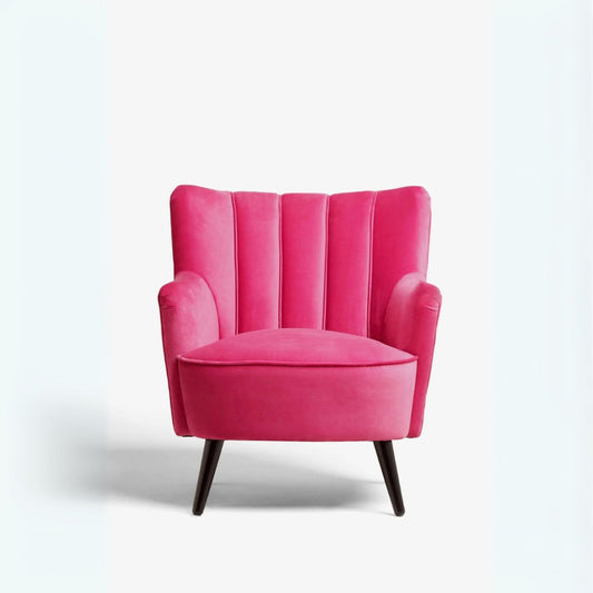 Rosie Arm chair Pink Velvet Chair - Kingsman Furnitures