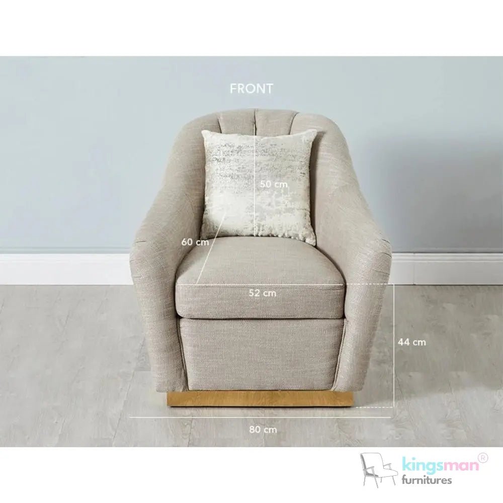 Sherpa Woven Fabric Occasional Arm Chair – Stylish Comfort - Kingsman Furnitures