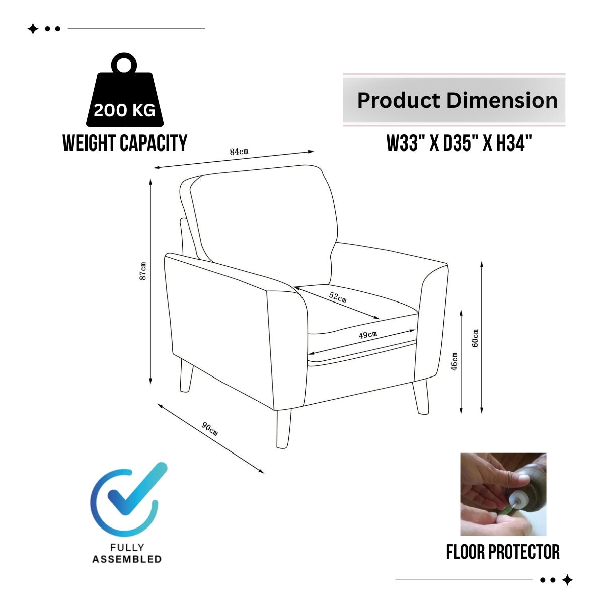 Stanley Accent Chair - Kingsman Furnitures