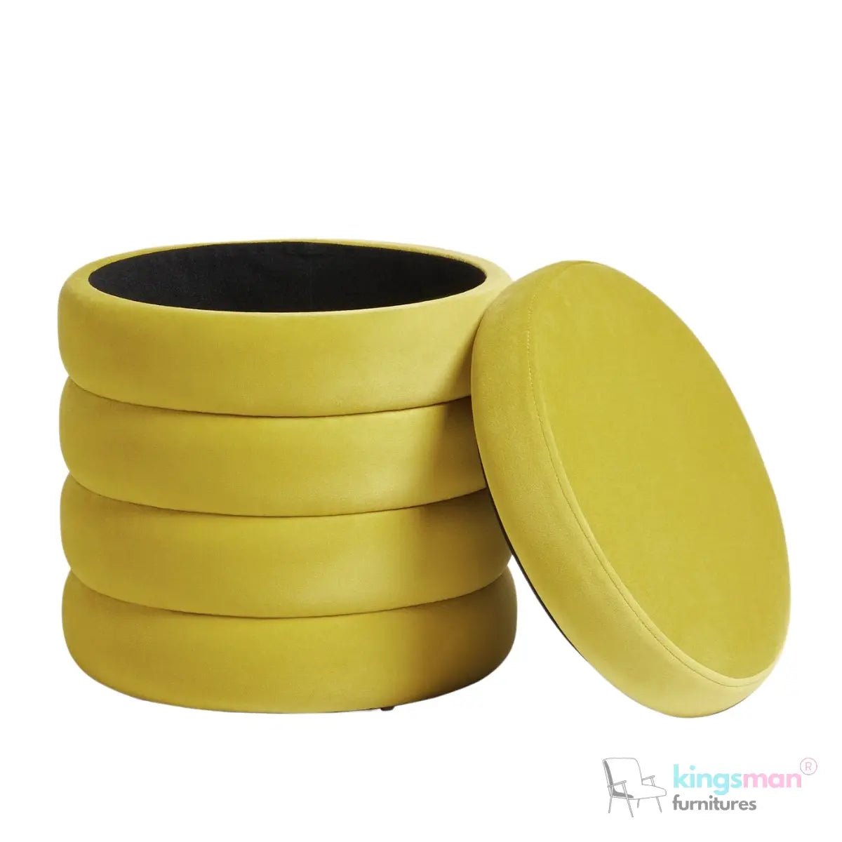 Stella Ribbed Storage Sability - Plush Velvet and Bouclé Upholstered Sability with Hidden Storage | Versatile Home Décor - Kingsman Furnitures