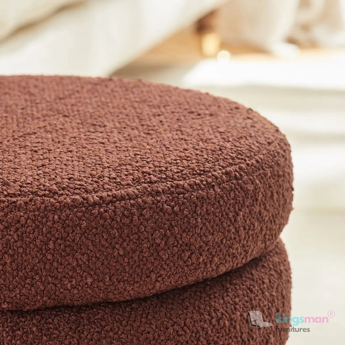 Stella Ribbed Storage Sability - Plush Velvet and Bouclé Upholstered Sability with Hidden Storage | Versatile Home Décor - Kingsman Furnitures