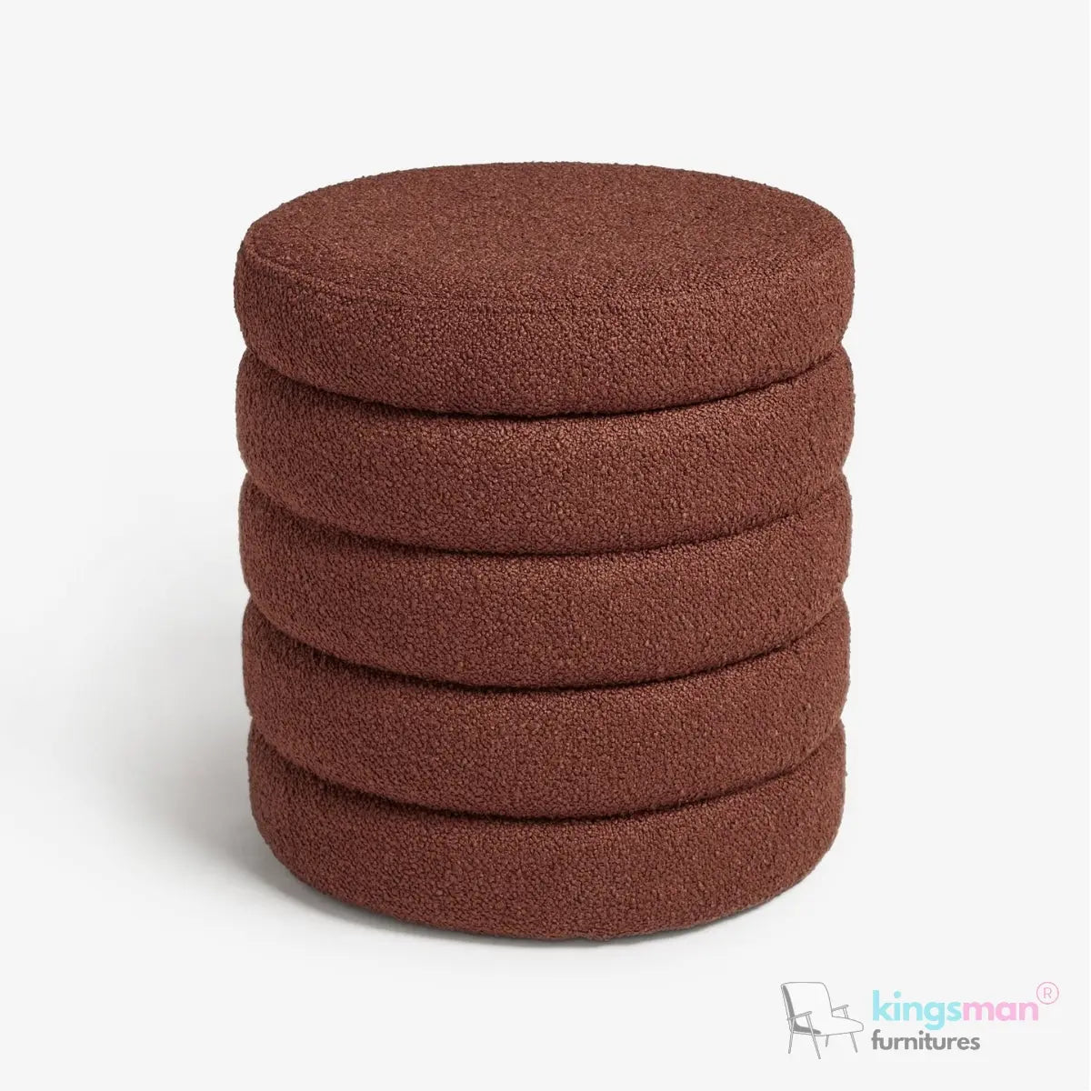 Stella Ribbed Storage Sability - Plush Velvet and Bouclé Upholstered Sability with Hidden Storage | Versatile Home Décor - Kingsman Furnitures