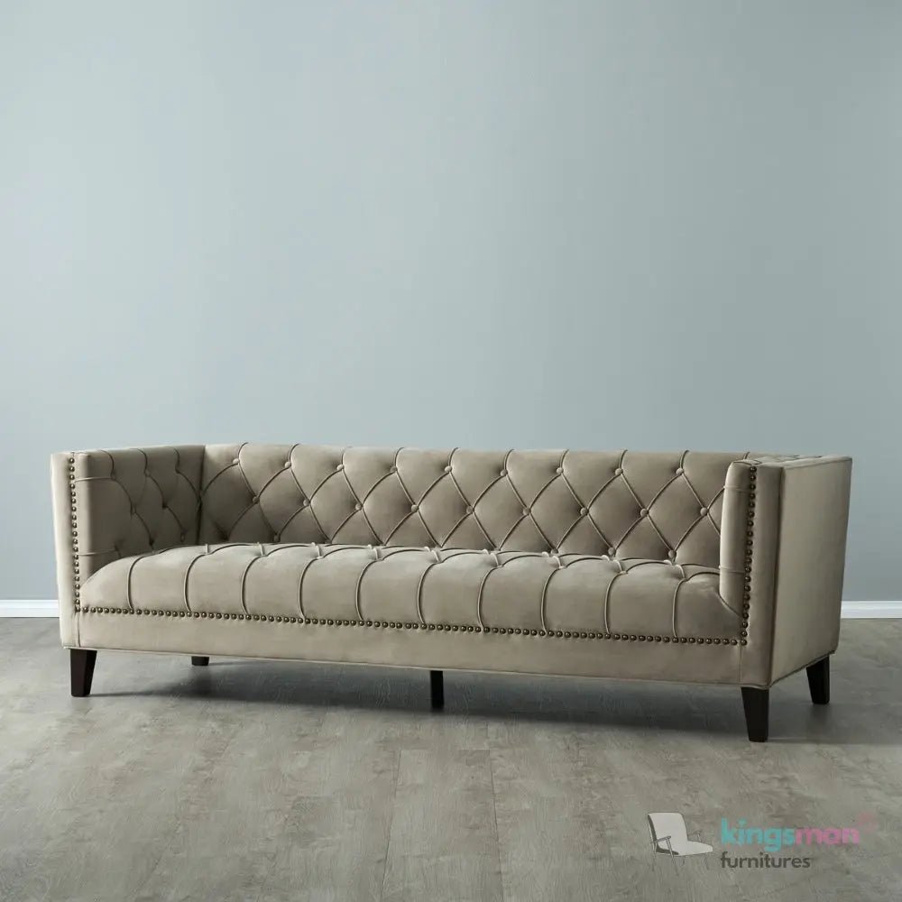 Vogue Velvet Tufted 3 - Seater Sofa - Luxurious Design - Kingsman Furnitures