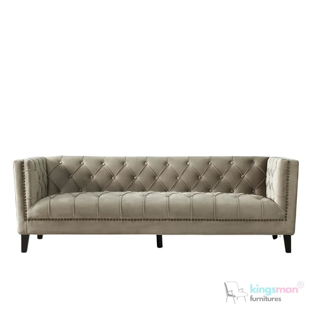 Vogue Velvet Tufted 3 - Seater Sofa - Luxurious Design - Kingsman Furnitures