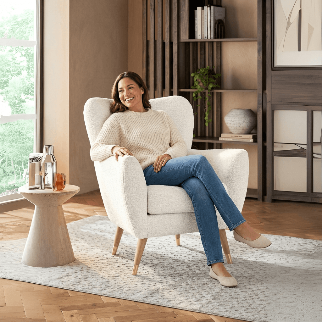 Wills Wing Arm Chair - Kingsman Furnitures