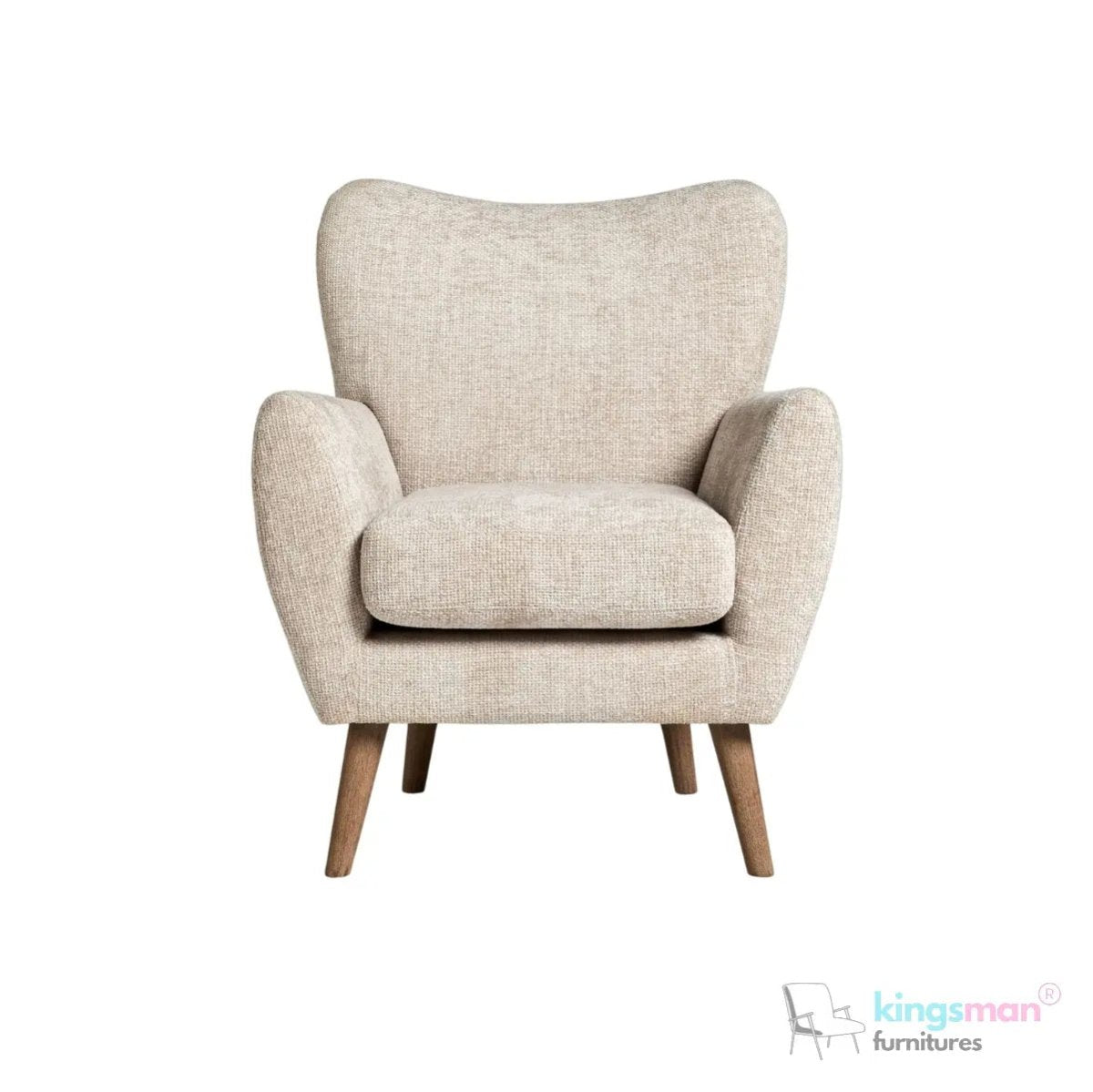 Wills Wing Arm Chair - Stylish Seating Option - Kingsman Furnitures