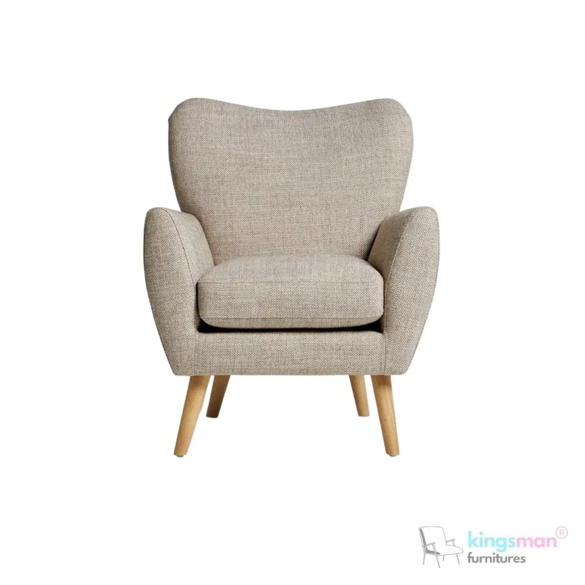 Wills Wing Arm Chair - Stylish Seating Option - Kingsman Furnitures