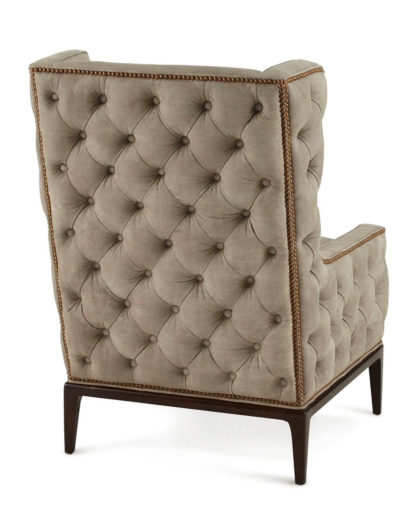 Iris Tufted-Back Velvet Wing Chair
